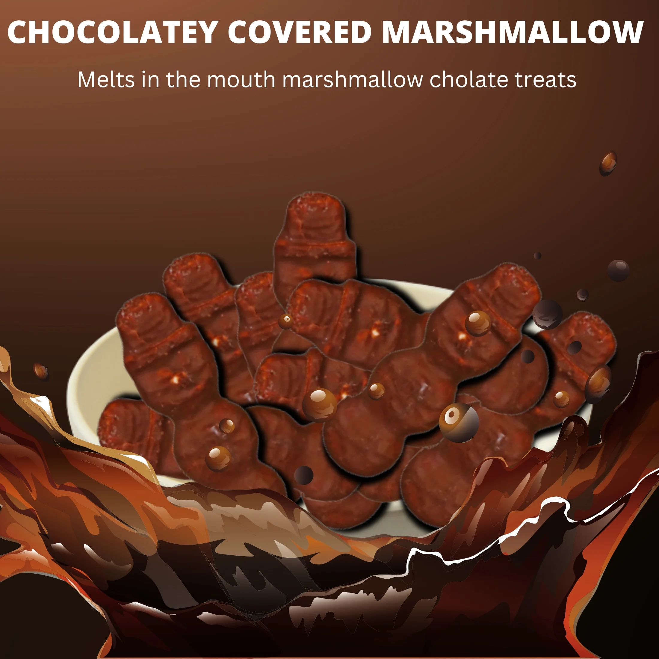 Chocolatey Covered Marshmallow Snowmen (8Boxes, 40Pcs Total) Candy Chocolate Party and Coffee Bulk Treats Christmas Favors Birthday Goody Filler Stocking Stuffer Gift Pack Supplies