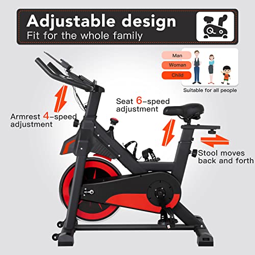 PayLessHere Exercise Bike Indoor Cycling Bike Stationary,Fitness Training Bike with Comfortable Seat Cushion,LCD Monitor Workout bike