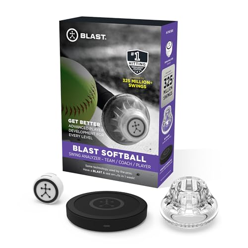 Blast Softball Swing Analyzer - Improve Your Swing at Every Level - Real-time Feedback, Swing Metrics, Video Capture Highlights, Track Performance (GEN3 Sensor)
