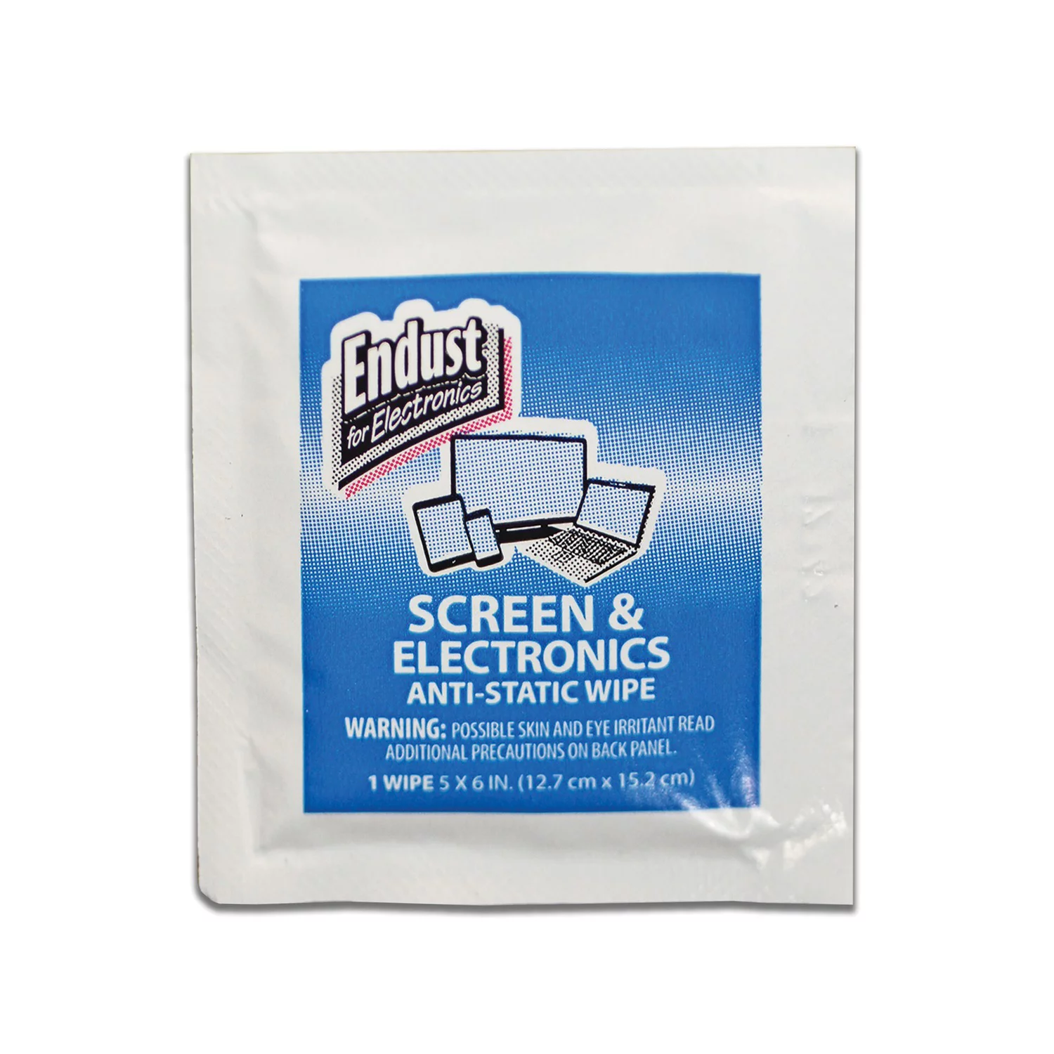 Endust, NRZ14316, Screen/Electronics Clean Wipes, 150 / Pack, Blue
