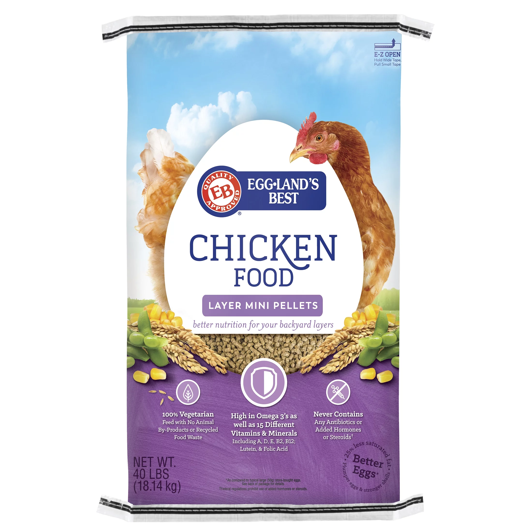 Eggland's Best Egg Layer Mini-Pellets Chicken Food, 40 lbs.