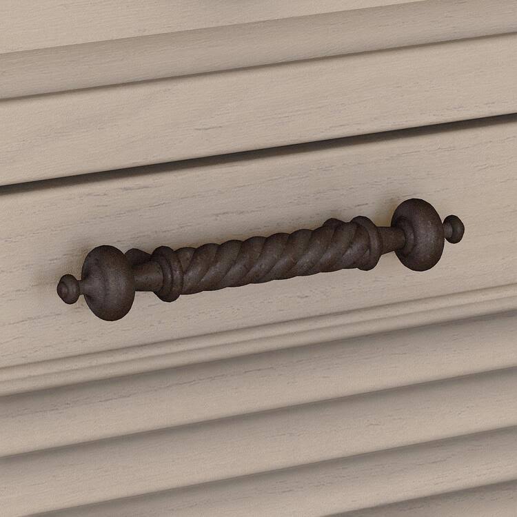 Bush Furniture Kathy Ireland Office ALA006CC Volcano Dusk Double Pedestal Desk, Coastal Cherry