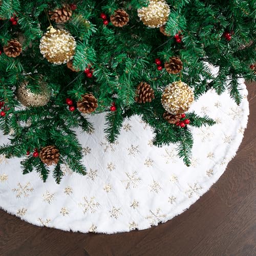 Mr. Pen- Christmas Tree Skirt 48 inches, Knitted Christmas Skirt Tree, Xmas Tree Skirt