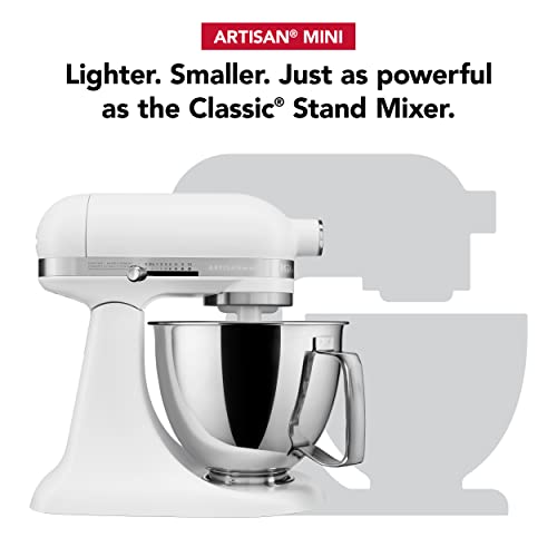 Kitchenaid Artisan Mini Plus 3.5-Qt. Tilt-Head Stand Mixer with Flex Edge Beater,Matte White