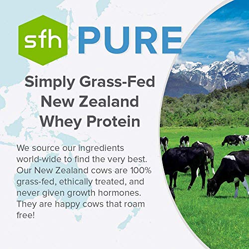 SFH Pure Whey Protein Powder Best Tasting 100% Grass Fed Whey | All Natural | 100% Non-GMO, No Artificials, Soy Free, Gluten Free