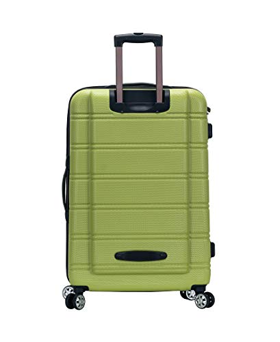 Rockland Melbourne Hardside Expandable Luggage with Spinner Wheels, 2TONEBLUE, 2 Piece (20/28)