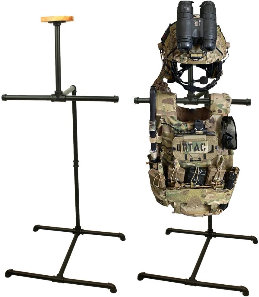 WANLIAN Tactical Gear Stand - Tactical Vest Hanger for Police and Duty Gear Rack - Police Gear Rack-Securely Store and Display Your Tactical Vest