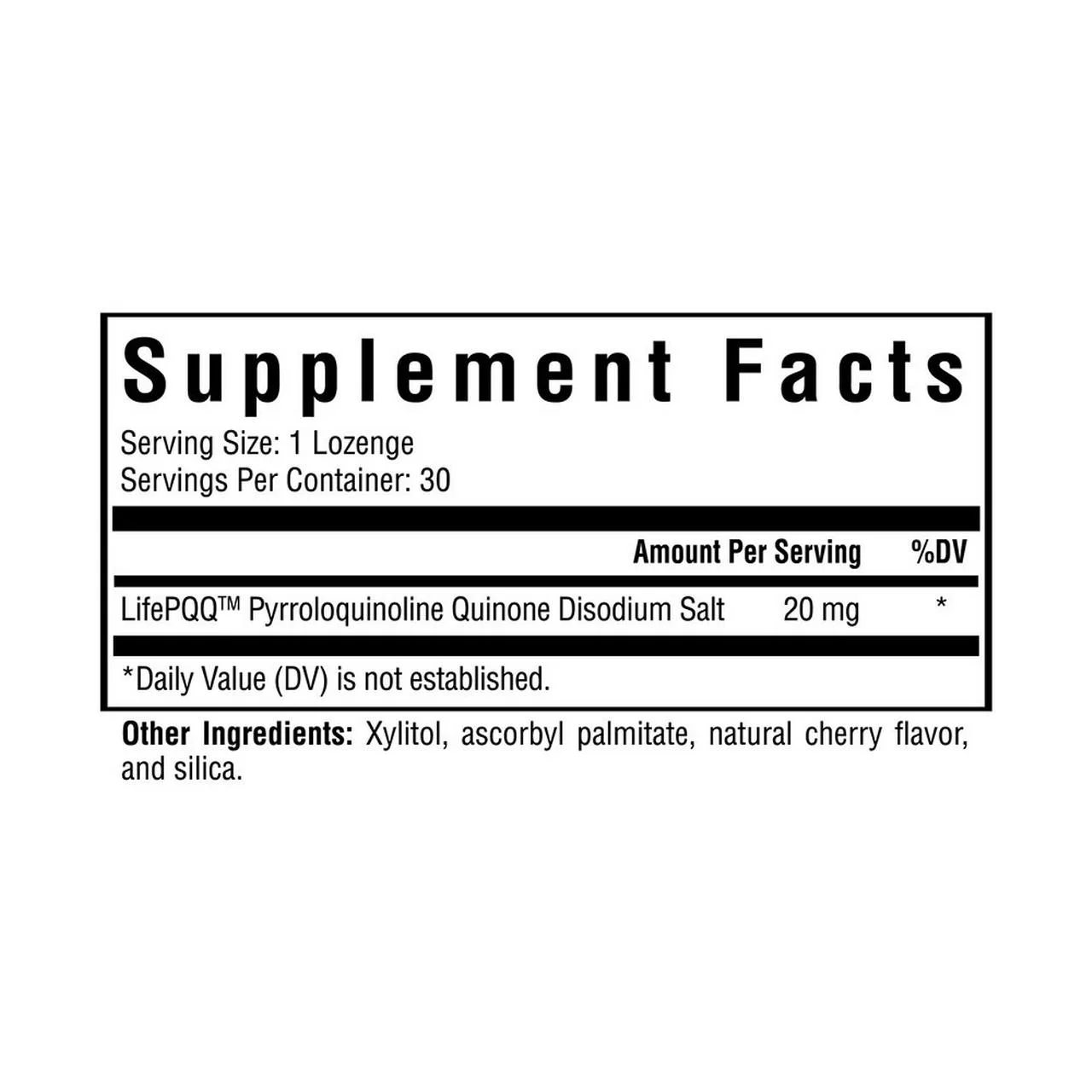 Seeking Health PQQ Lozenge, 20 mg, 30 Lozenges