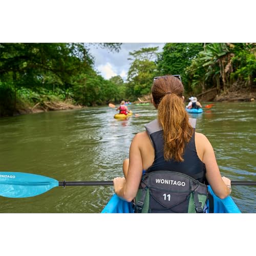 Kayak Paddles with Alloy Shaft and PP Blade, Floating Kayaking Oars, Adjustable 230-250 cm/90-98 Inches, 210-230 cm/82-90 Inches