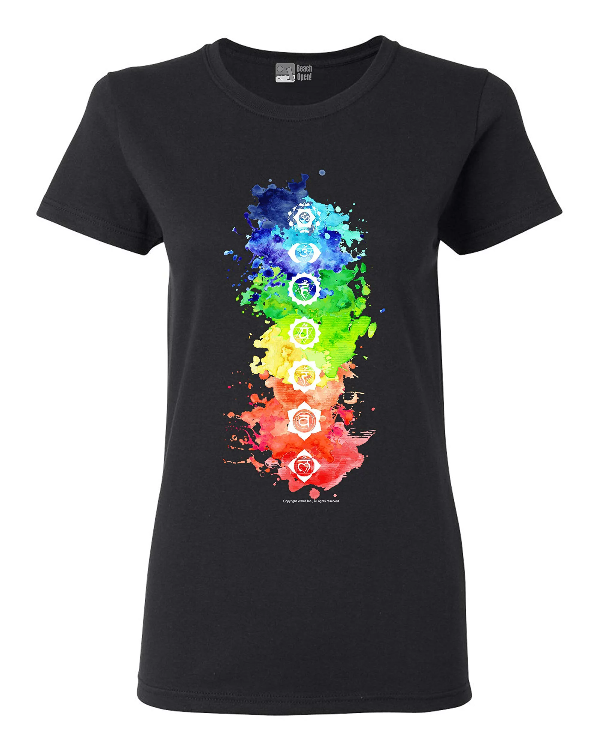 Ladies Chakra Meditate Yoga Exercise DT T-Shirt Tee