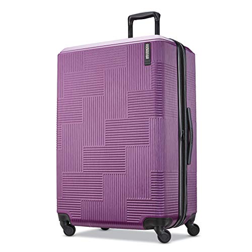 American Tourister Stratum XLT Expandable Hardside Luggage with Spinner Wheels, Jet Black, Carry-On 21-Inch