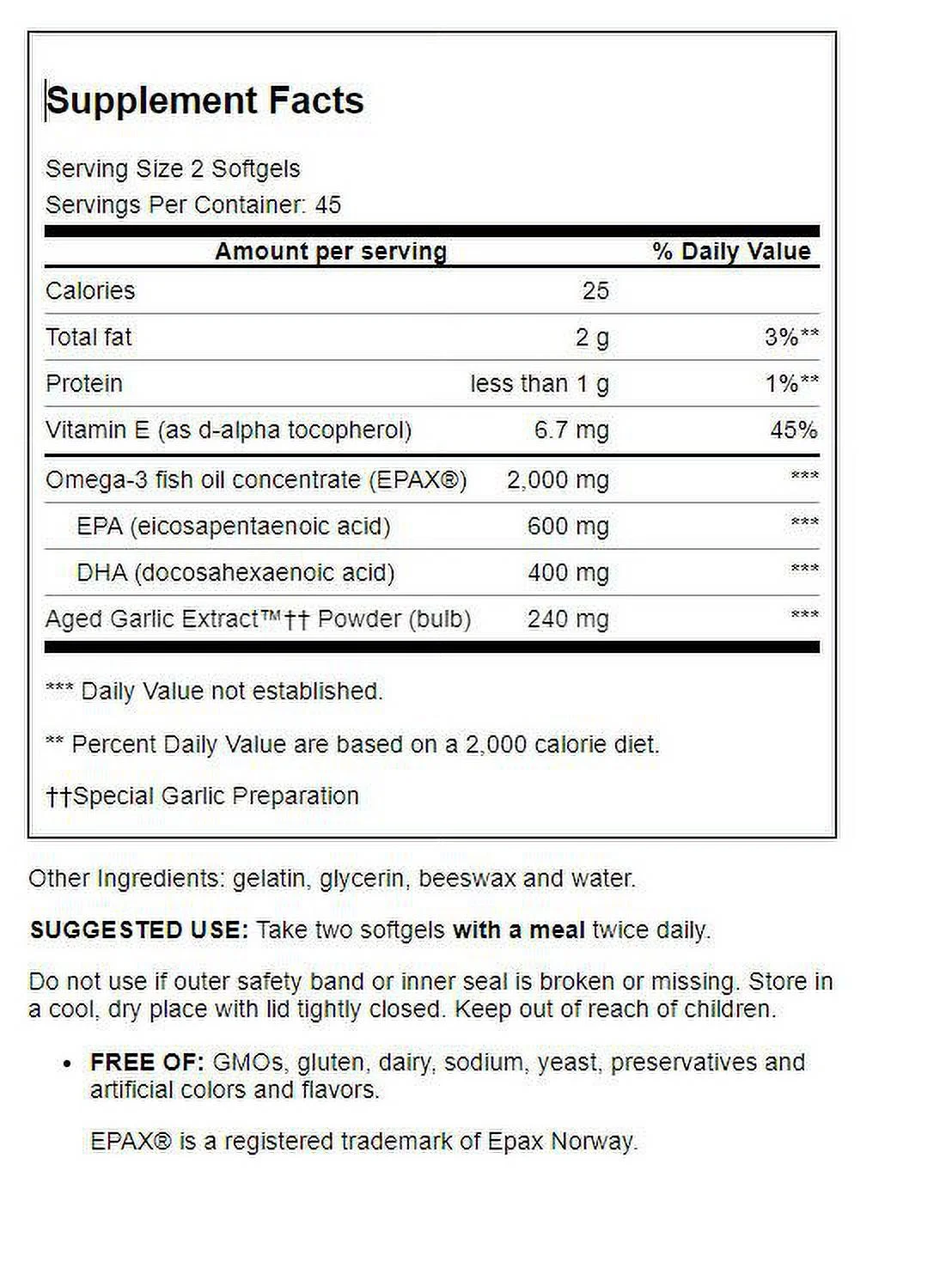 Kyolic EPA, Aged Garlic Extract, Cardiovascular, Softgels, 90 ea