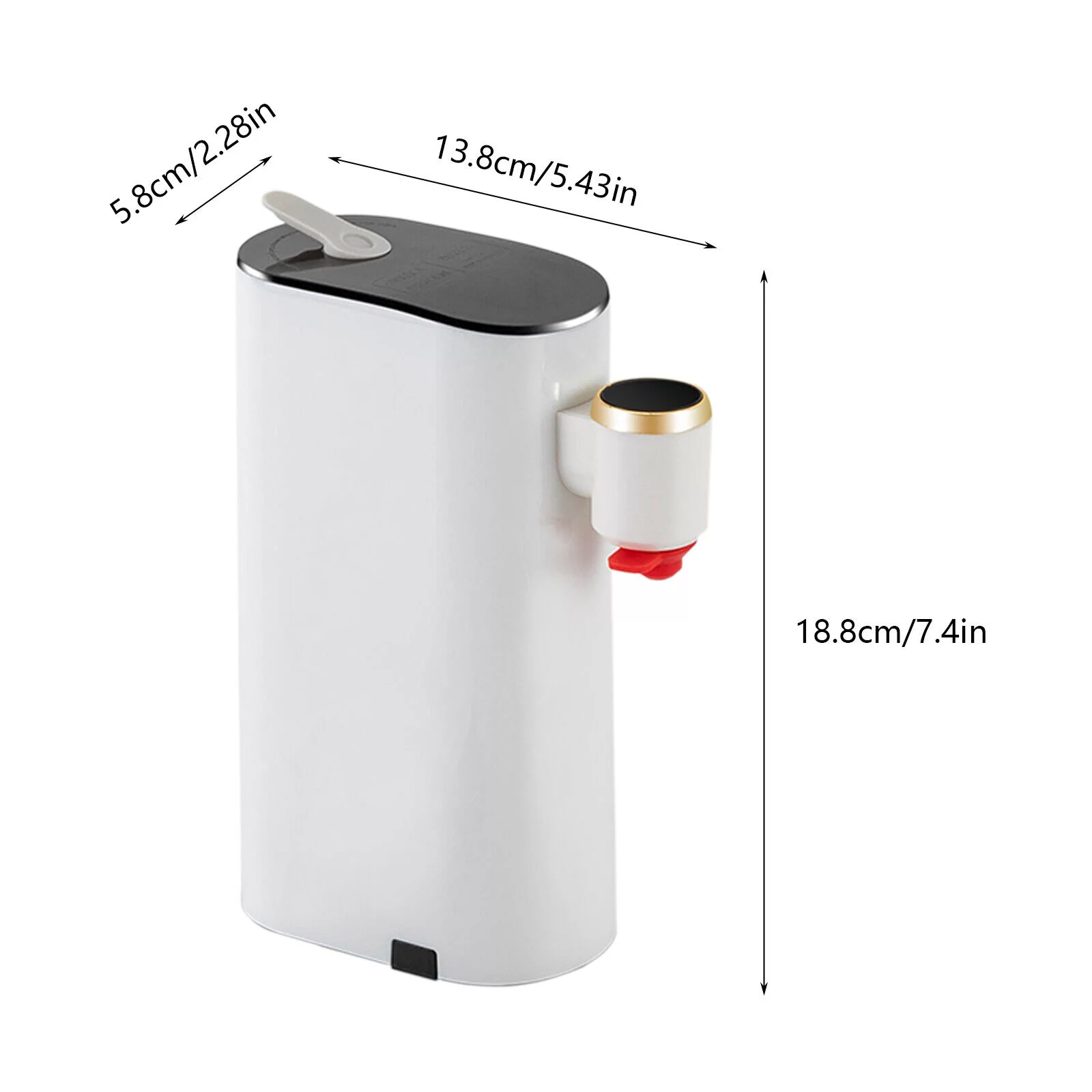 Miumaeov Countertop Instant Hot Water Dispenser Electric Mineral/Bottled Water Dispenser 0.21/0.32QT Top Loading Water Cooler Drinking Machine