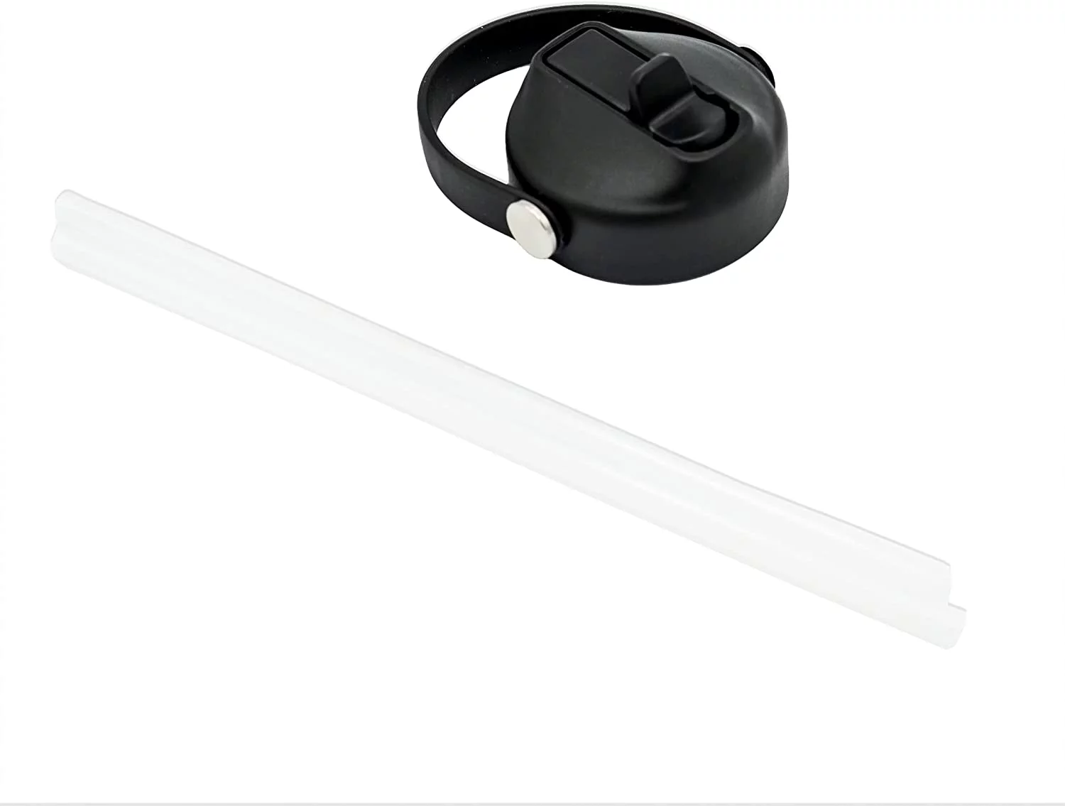 Vacuum Insulated Bottle with 3 Lids - Stainless Steel Thermally Insulated Flask - 21 Fl Oz - White - by Polerce