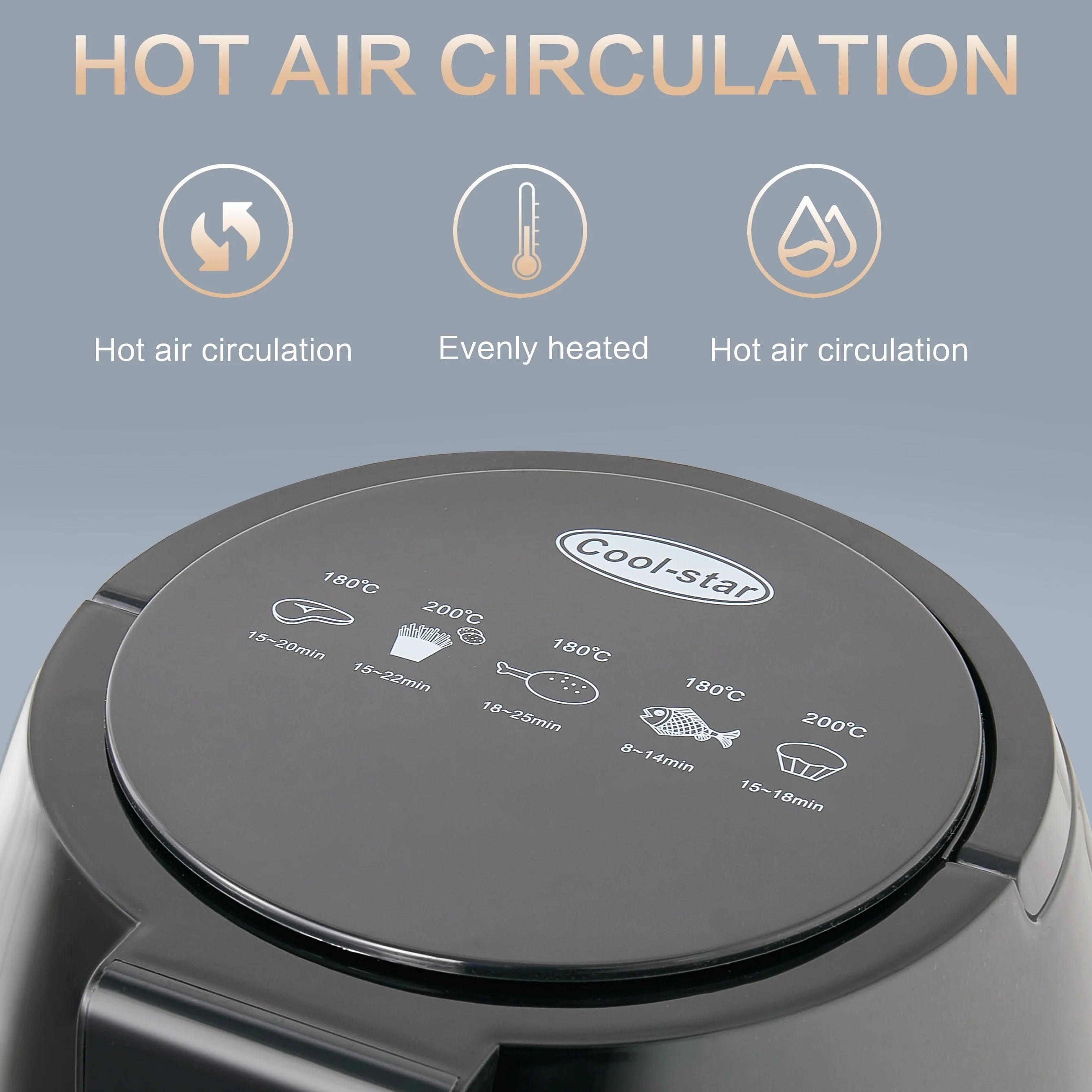 Cylindrical Household Air Fryer