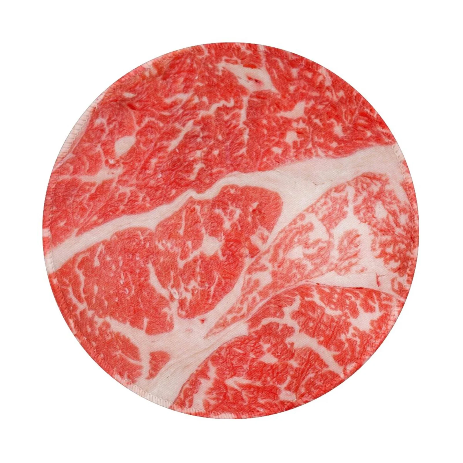 Disketp Beef Steaks Small Mouse Pad 7.9x7.9 Inches,Washable Round Mousepad For Office Laptop Computer,Non-Slip Rubber Base Mouse Pads For Wireless Mouse