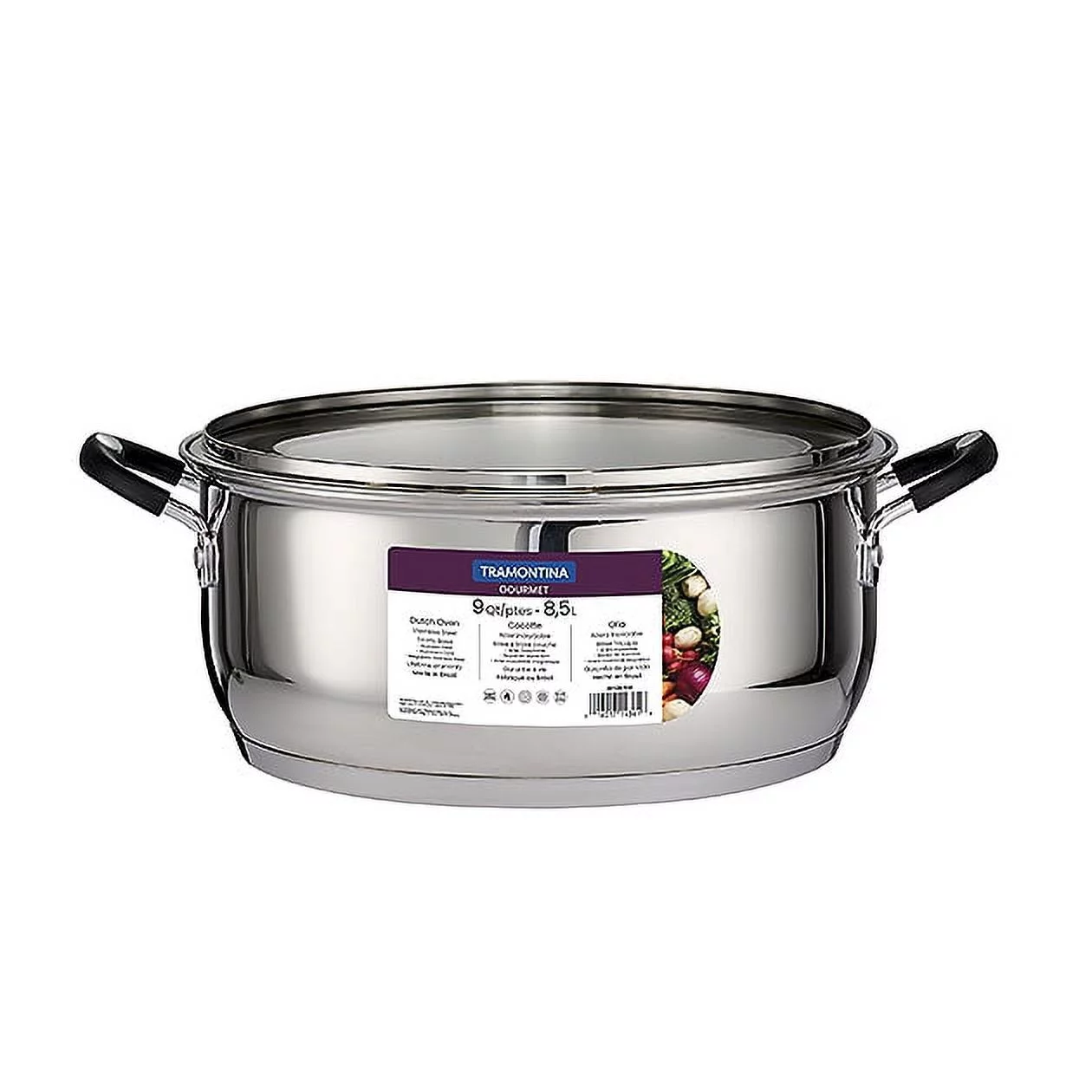 Tramontina Gourmet 9 Quart Stainless Steel Dutch Oven