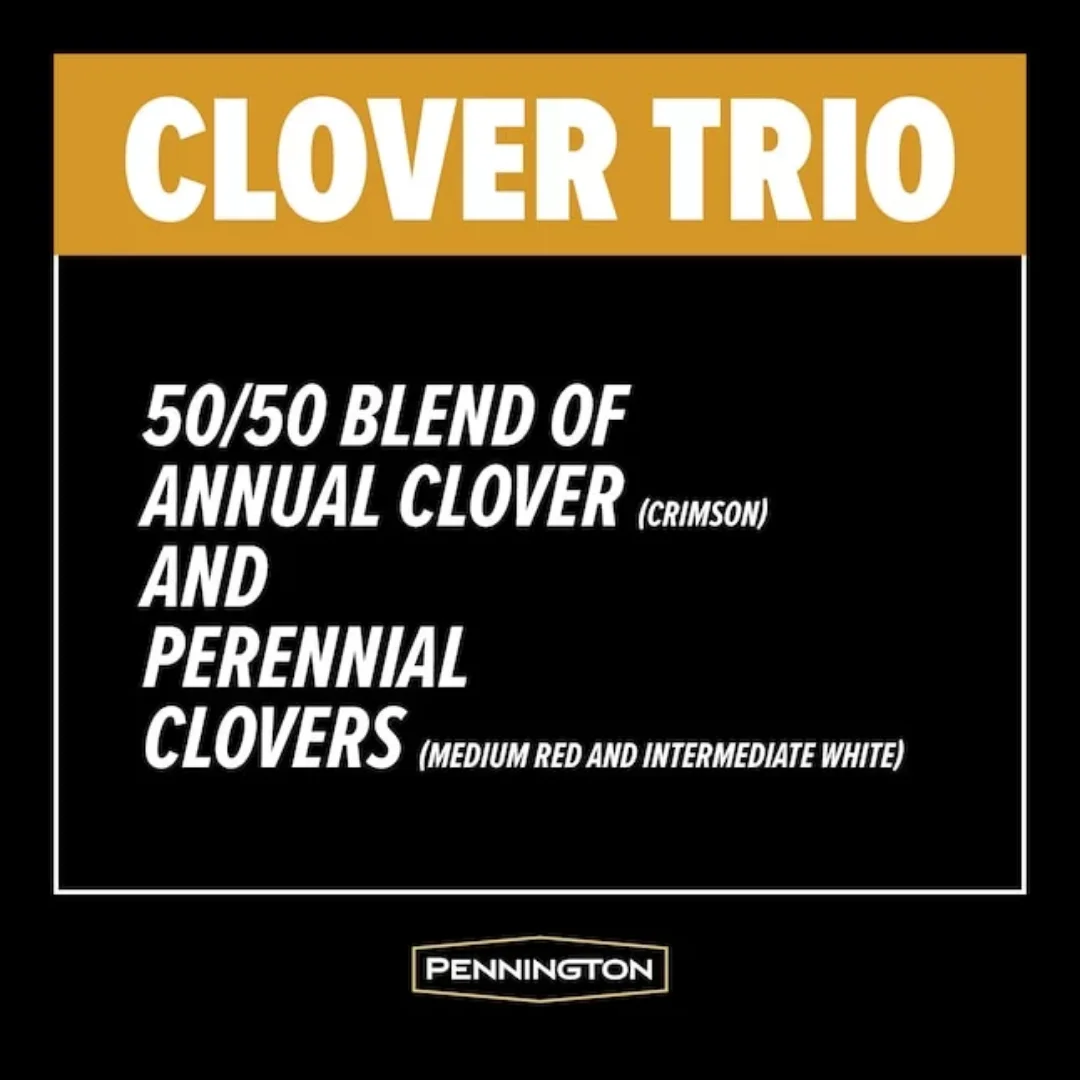 Pennington Rackmaster Clover Trio Deer and Wildlife Food Plot Seed, Full Sun to Partial Shade, 5 lbs