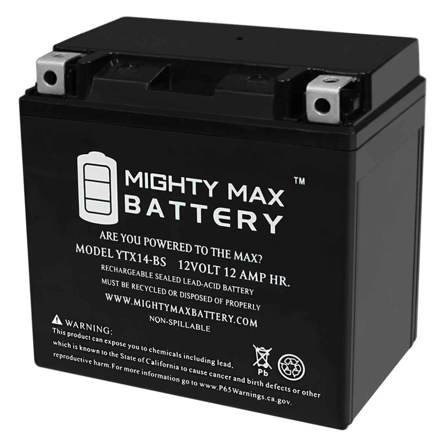 YTX14-BS Battery Replaces Honda 420 TRX420 FourTrax Rancher 2x4 2021
