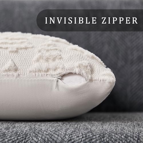 Christmas Pillow Covers 18 x 18 Set of 2 Xmas Decorations Dark Green Christmas Tree Pillow Cases Plush Faux Fur Soft Cushion Case for Winter Xmas Holiday Home Bedroom Sofa Decors SY-003-A18