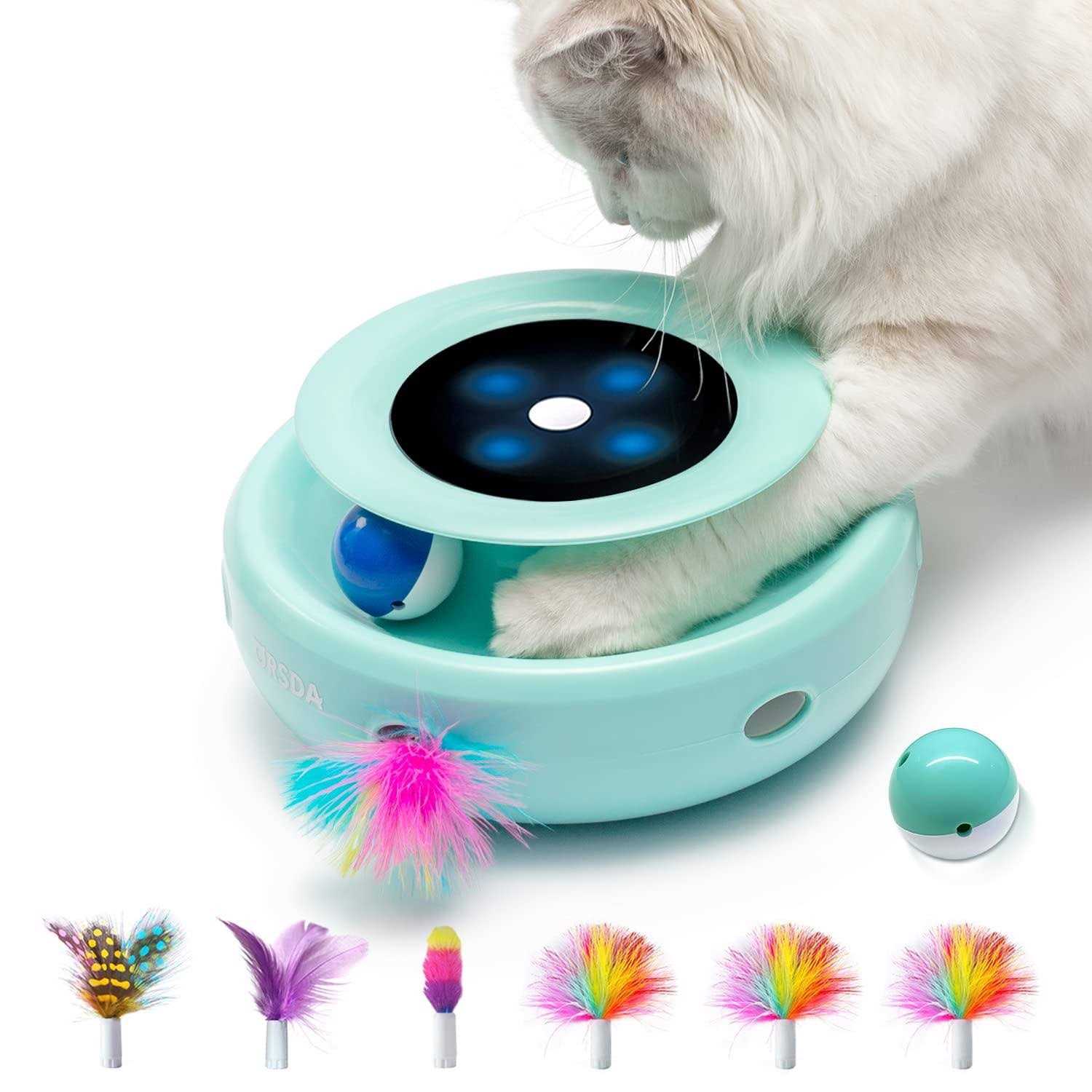 Cat Toys Orsda 2-in-1 Interactive Cat Toys for Indoor Cats Automatic Cat Toy Balls - Pet Supplies online store