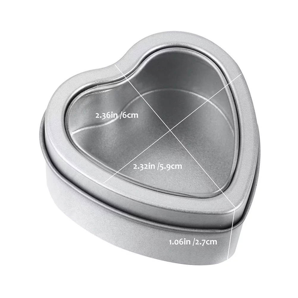 Frcolor Jar Candle Tins Tinplate Pot Metal Candy Storage Empty Jewelry Holder Sweet Tea Flower Decorative Dry Heart Containers