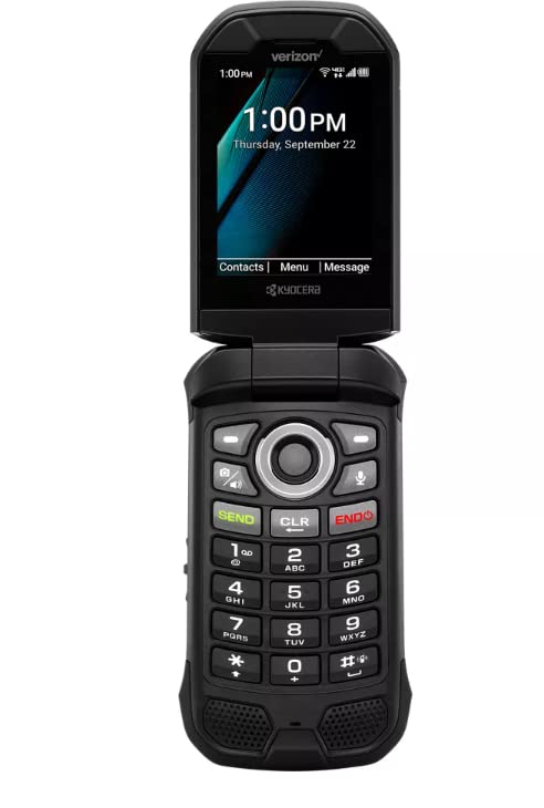 Kyocera DuraXV Extreme E4810 Verizon Rugged LTE Flip Basic Cell Phone Camera GPS Black- (Renewed)