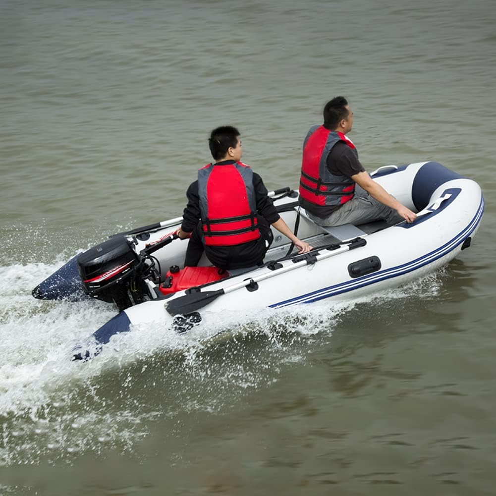 Inflatable Fishing Boat Canoe for Adult 7.5 ft 2-Person Portable Inflatable Rafts Kayak with Aluminum Alloy Bottom Apply to Oce Sea Lake in