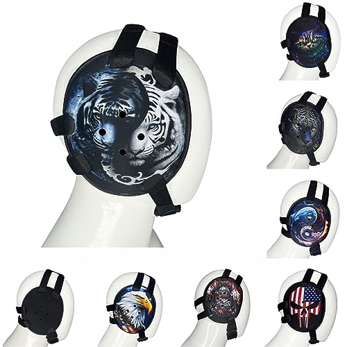 ROAR-INT BJJ Ear Guard New Easy to Adjust Design Wrestling Protective Headgear Wrestling Ear Guard MMA Jiu Jitsu (Tiger-Eagle)