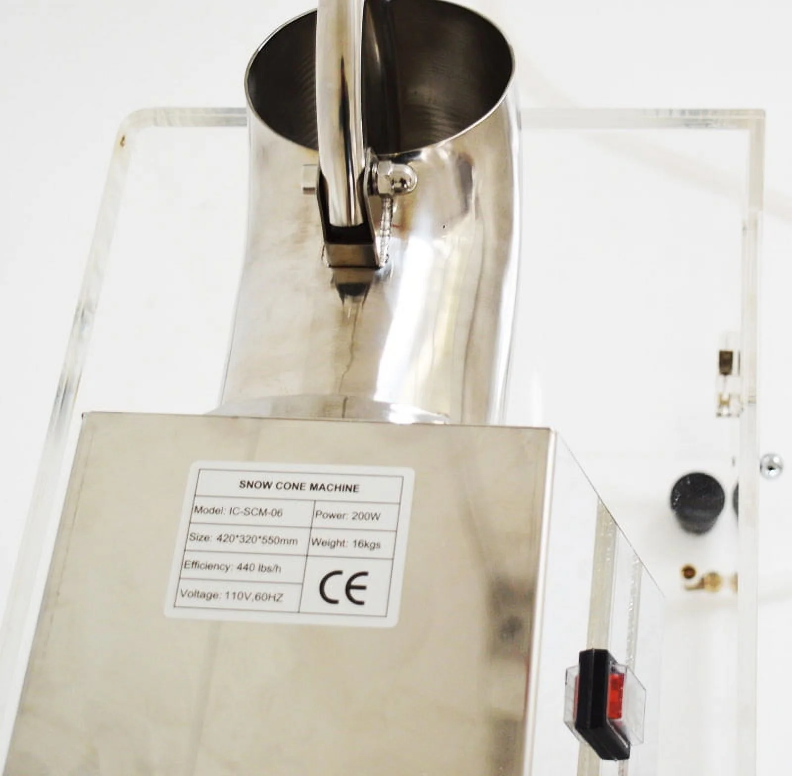 TECHTONGDA Commercial Electric Snow Cone Ice Shaver Maker Shaving Crusher Machine 110V New