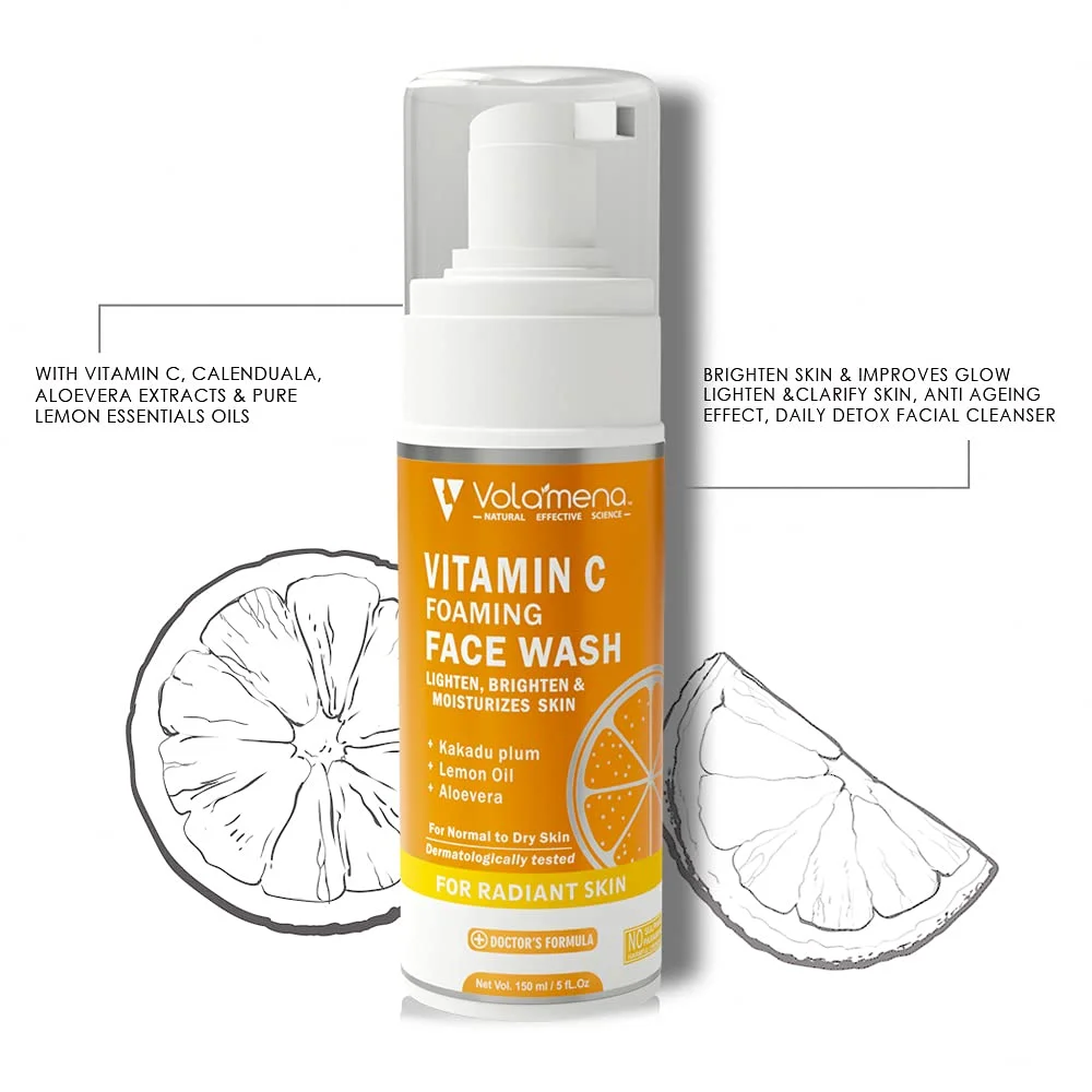 Volamena Vitamin C Lighten & Brighten Foaming Face wash