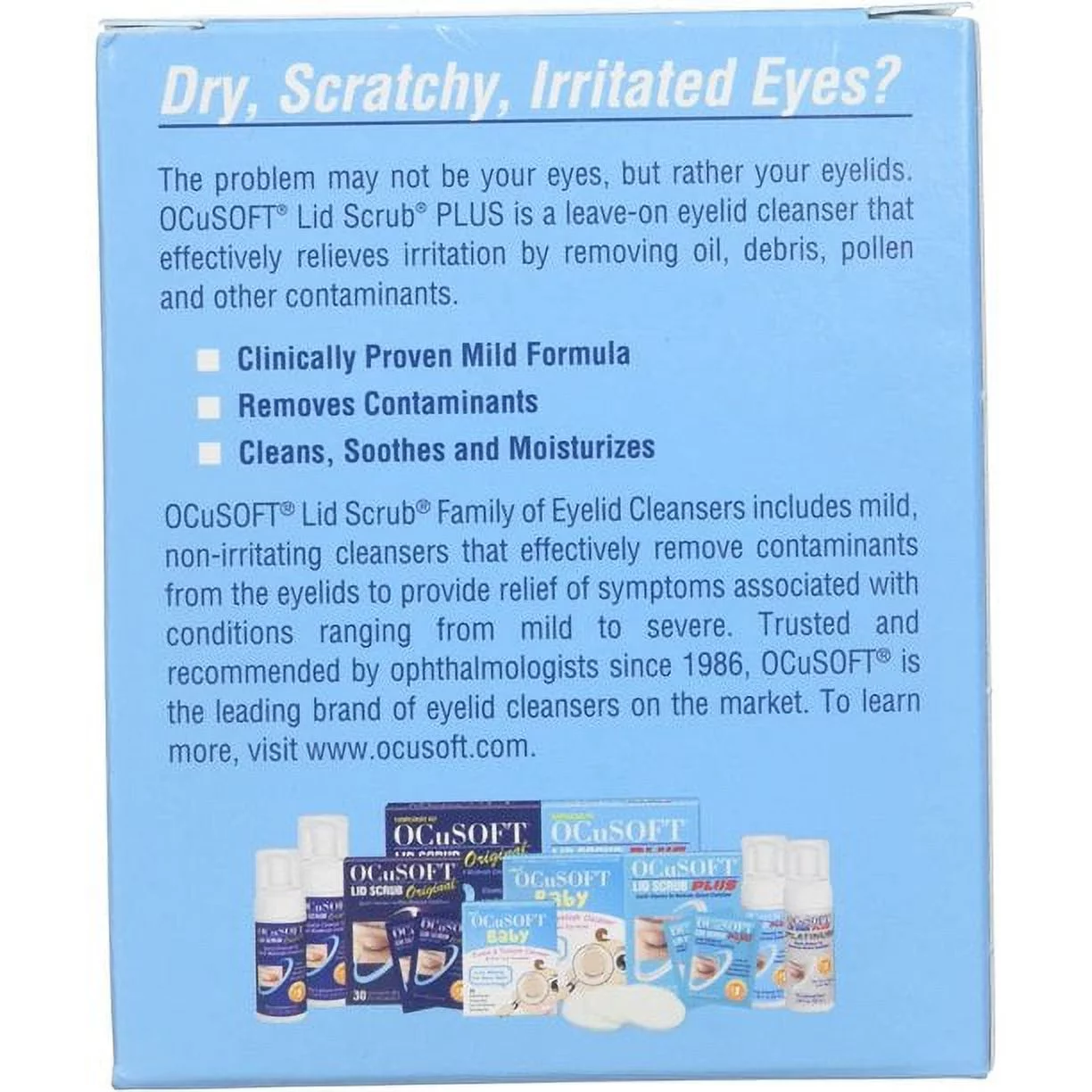 OCuSOFT Plus Eyelid Cleanser Pads 30 Each (Pack of 2)