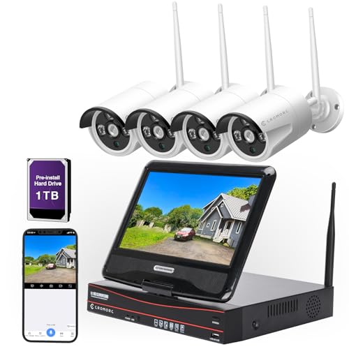 10CH Expandable Wireless Security Camera System with 10.1
