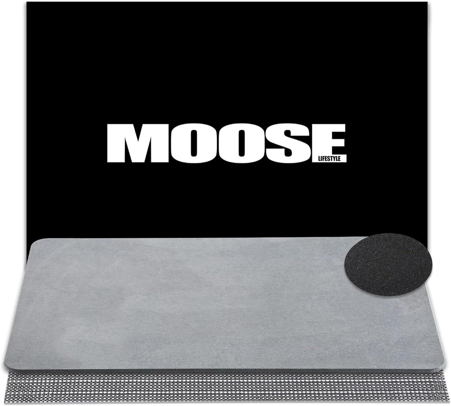 Luxurious diatomite stone bath mat, Super Absorbent Diatomaceous Earth bath stone mat - Non – Slip stone mat - Fast drying stone bath mats for Bathroom, Stone shower mat- (Gray 23.62 x 15.3)