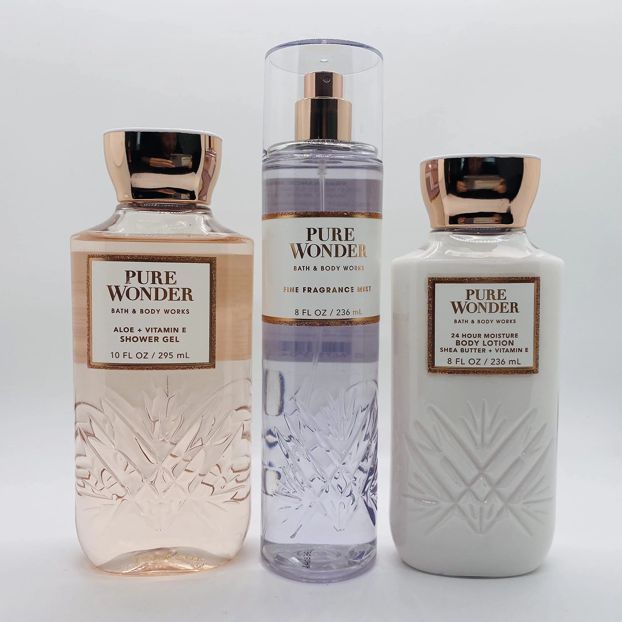 Bath & Body Works - Pure Wonder - 3 pc Bundle Trio -Shower Gel, Fine Fragrance Mist and Super Smooth Body Lotion - Fall 2021