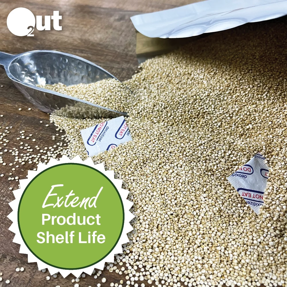 100cc O2 Out Oxygen Absorbers, 200 Pack (4 Packs of 50), FoodVacBags Oxygen Absorbers