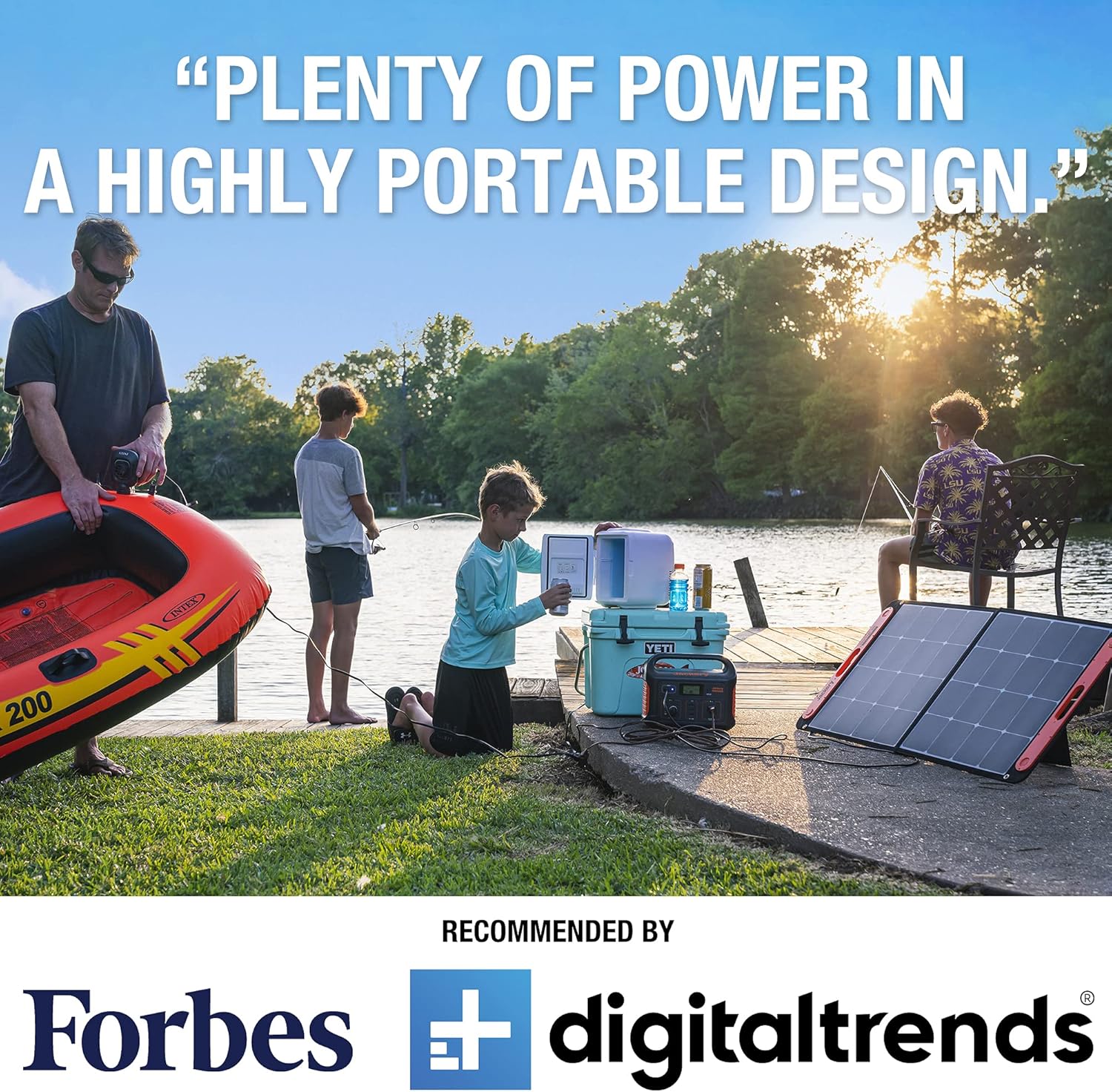 Jackery Solar Generator 500, 518Wh Outdoor Solar Generator Mobile Lithium Battery Pack with Solar Saga 100 for Road Trip Camping, Outdoor Adventure