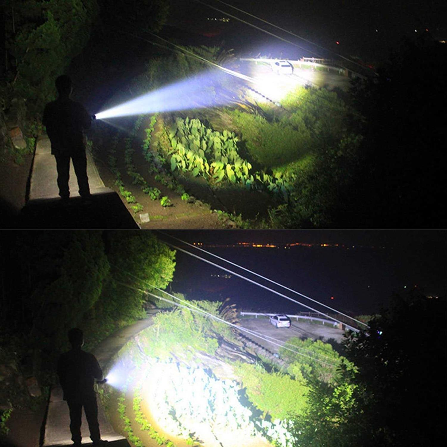 Rechargeable LED Flashlights High Lumens 120000 Lumen Super Bright Flashlight