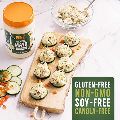 BetterBody Foods Avocado Oil Mayonnaise, Non-GMO Mayo Spread Made with Cage-Free Eggs, Paleo (28 Ounces) (Pack of 2)