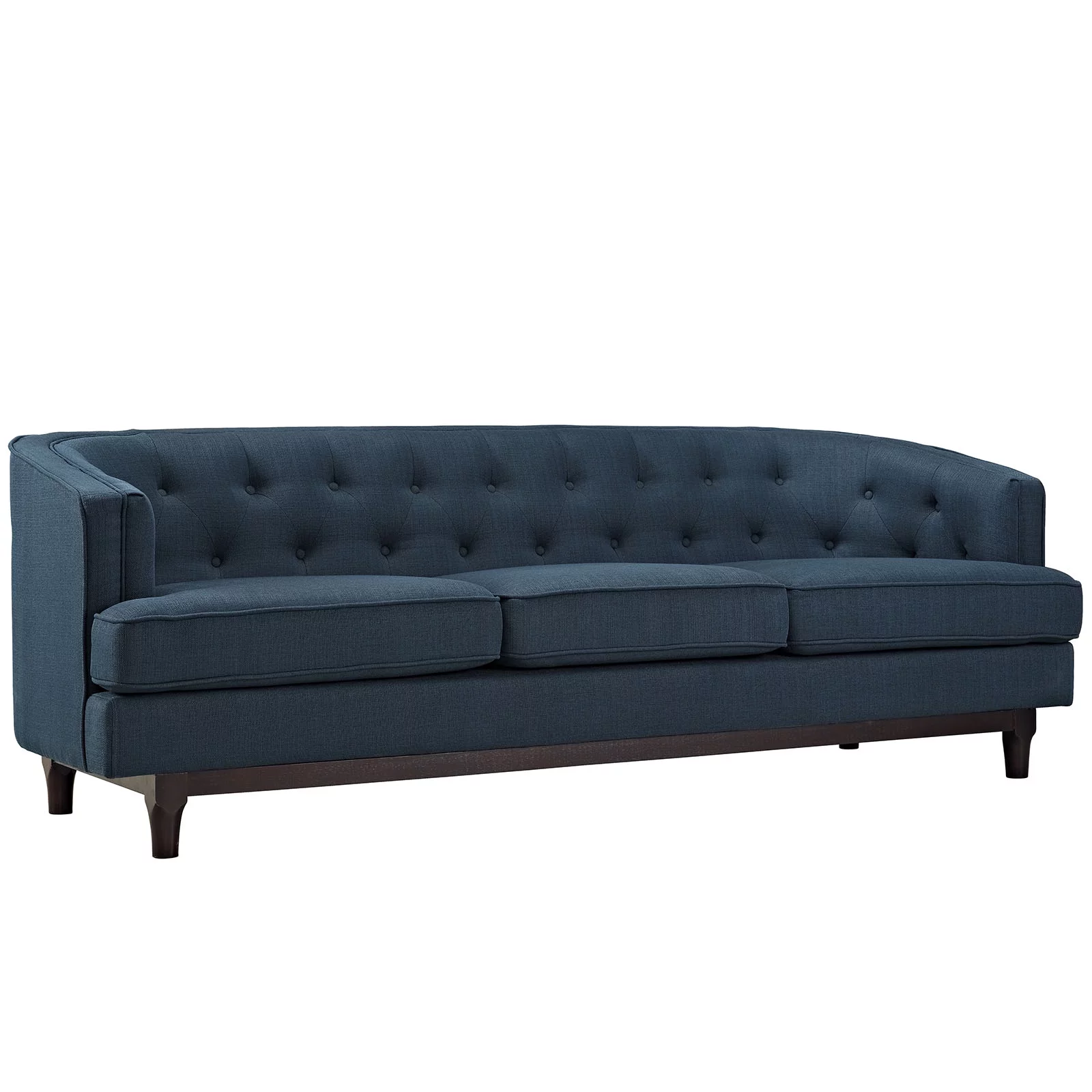 Modern Contemporary Urban Design Living Lounge Room Sofa, Navy Blue, Fabric