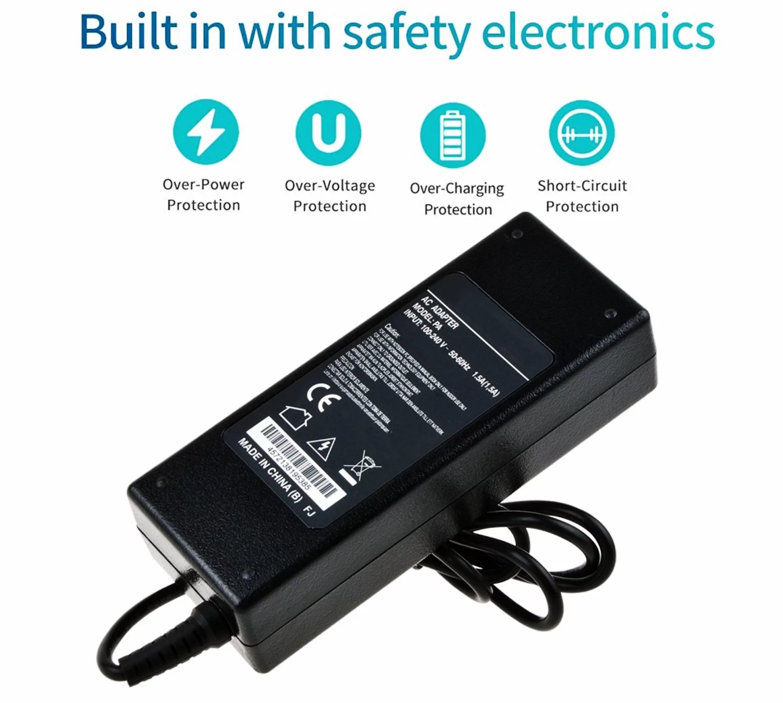 KONKIN BOO Compatible Global AC / DC Adapter Replacement for FSP Group Inc. Model No.: FSP120-AAAN2 FSP120AAAN2 Switching Power Supply Cord Cable PS Charger Mains PSU (w/ Barrel Round Plug Tip)