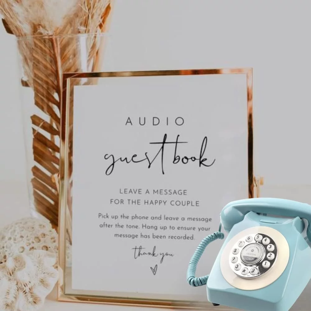 DODODUCK Audio Guest Book - Vintage Style Recordable Messages for Weddings & Events