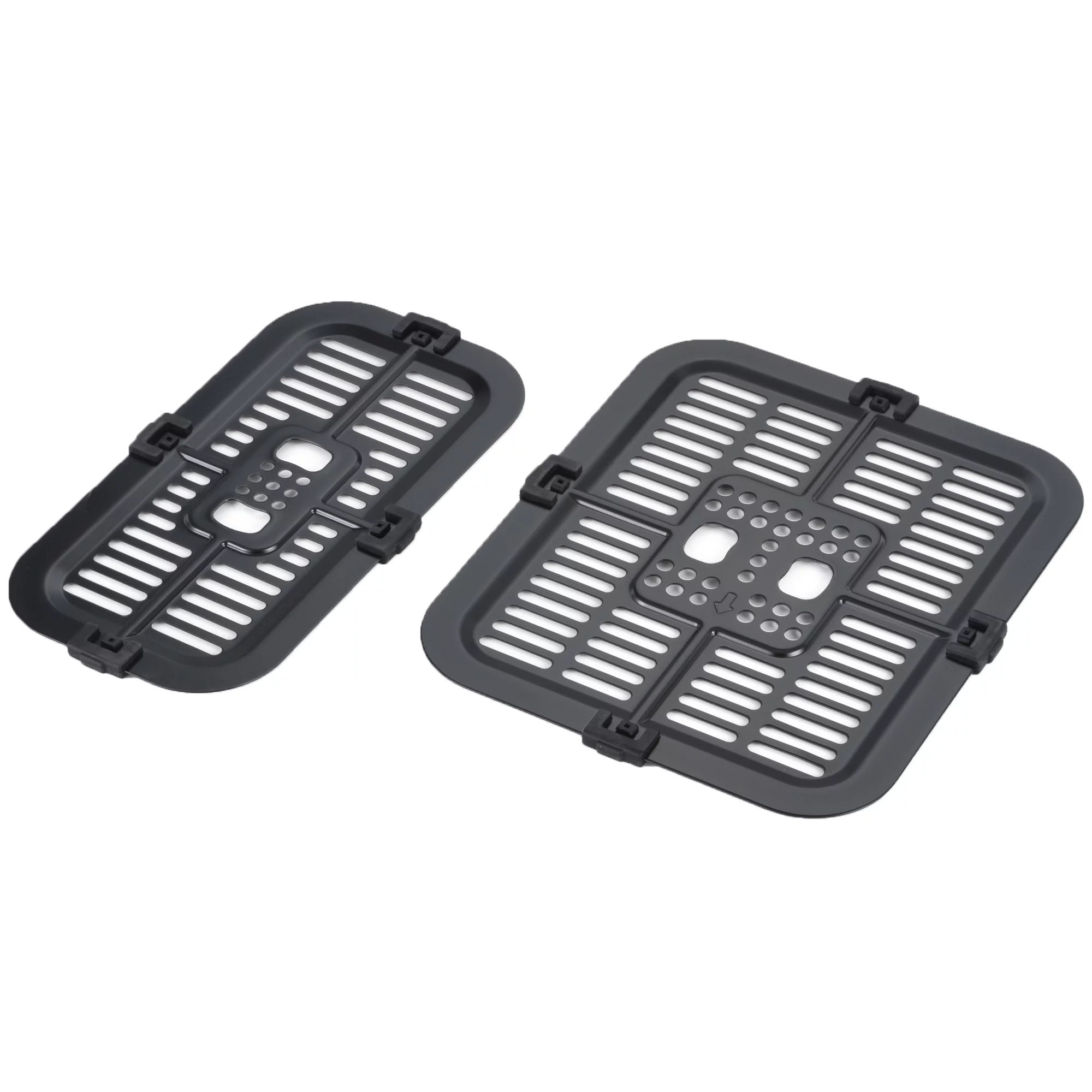 TRU 9 Quart Dual Basket Digital Air Fryer Black and Stainless