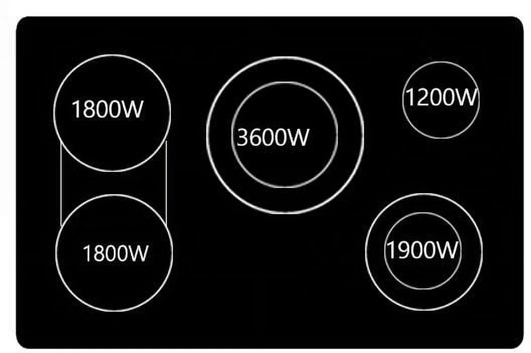 NET8668UC 36 Electric Cooktop with 5 Elements  17 PreciseSelect Temperature Settings  Automatic shut Off and Timer