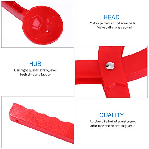Snowball Maker 3PCS Snowball Maker Tool with Handle for Snow Ball Fights, Snow Toys Kids Winter Outdoor Toys Snow Ball Clip Snow Games for Kids and Adults