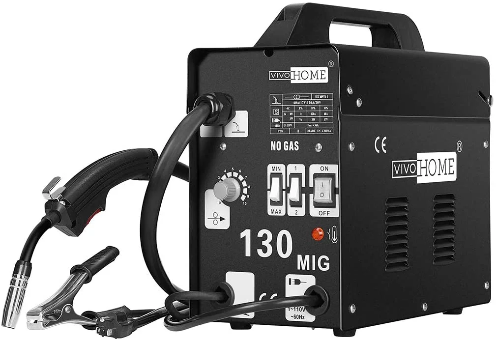 SPECSTAR Portable Flux Core Wire No Gas MIG 130 Welder Machine 110V Black
