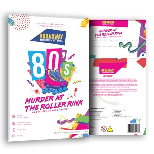 Murder at The Roller Rink: an 80s Teen Murder Mystery Game | 1980s Themed Murder Mystery Games for Adults & Teens | Flexible 4-20+ Players | Physical Game Kit