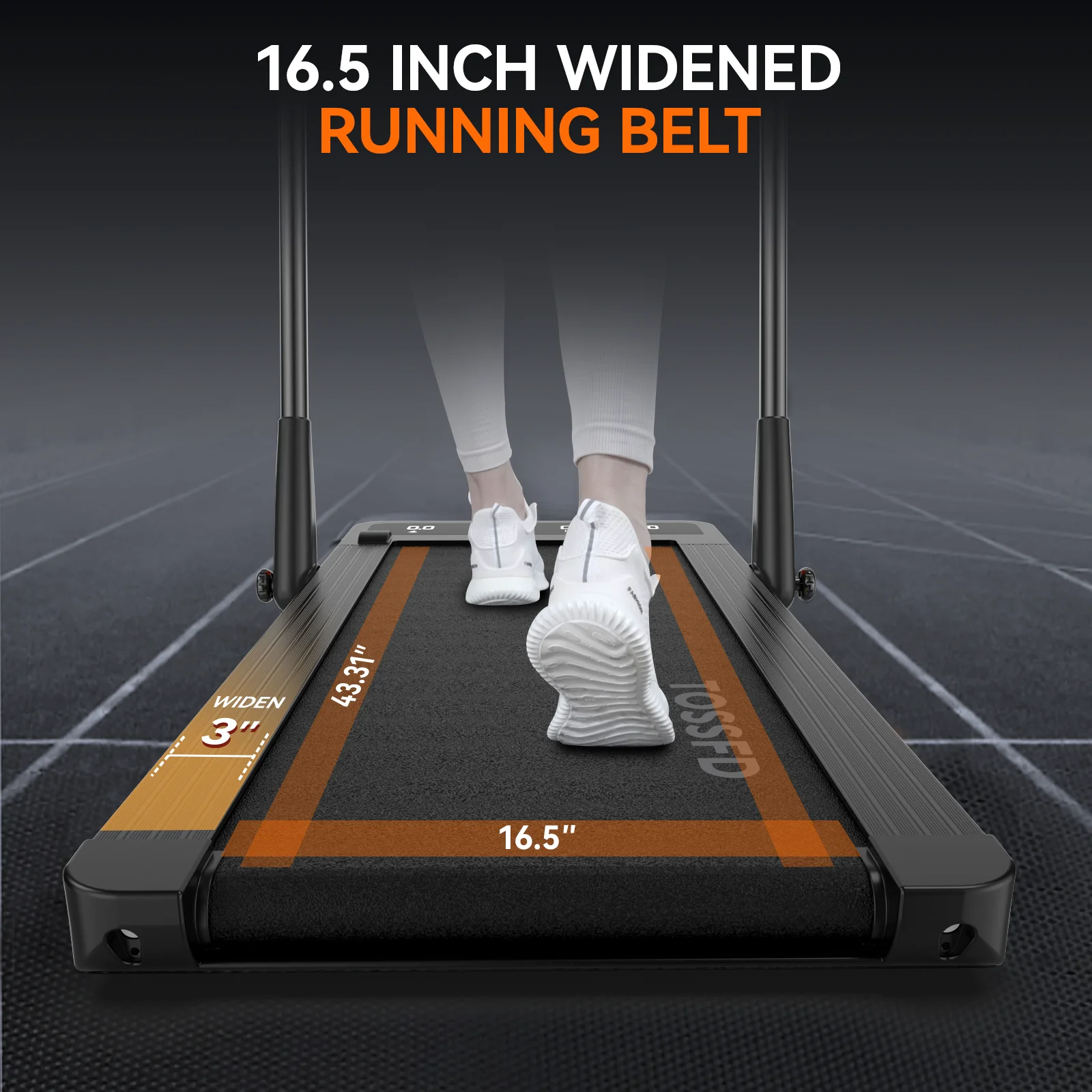 Pooboo 2 in 1 Under Desk Treadmill Black 2.5HP Folding Treadmill Walking Jogging Machine with App & Remote Control Led Touch Screen Walking Pad for Office Home Use 265lbs