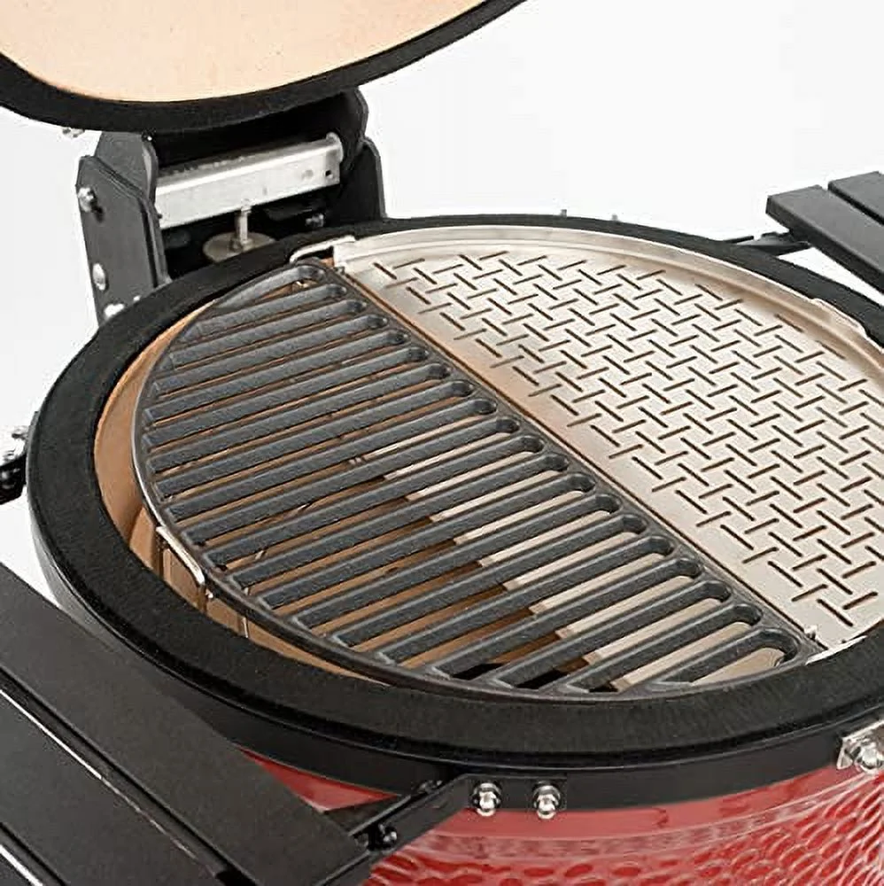 Kamado Joe Half Moon Cast Iron Cooking Grate For Classic 18-Inch Grills - KJ-HCICG
