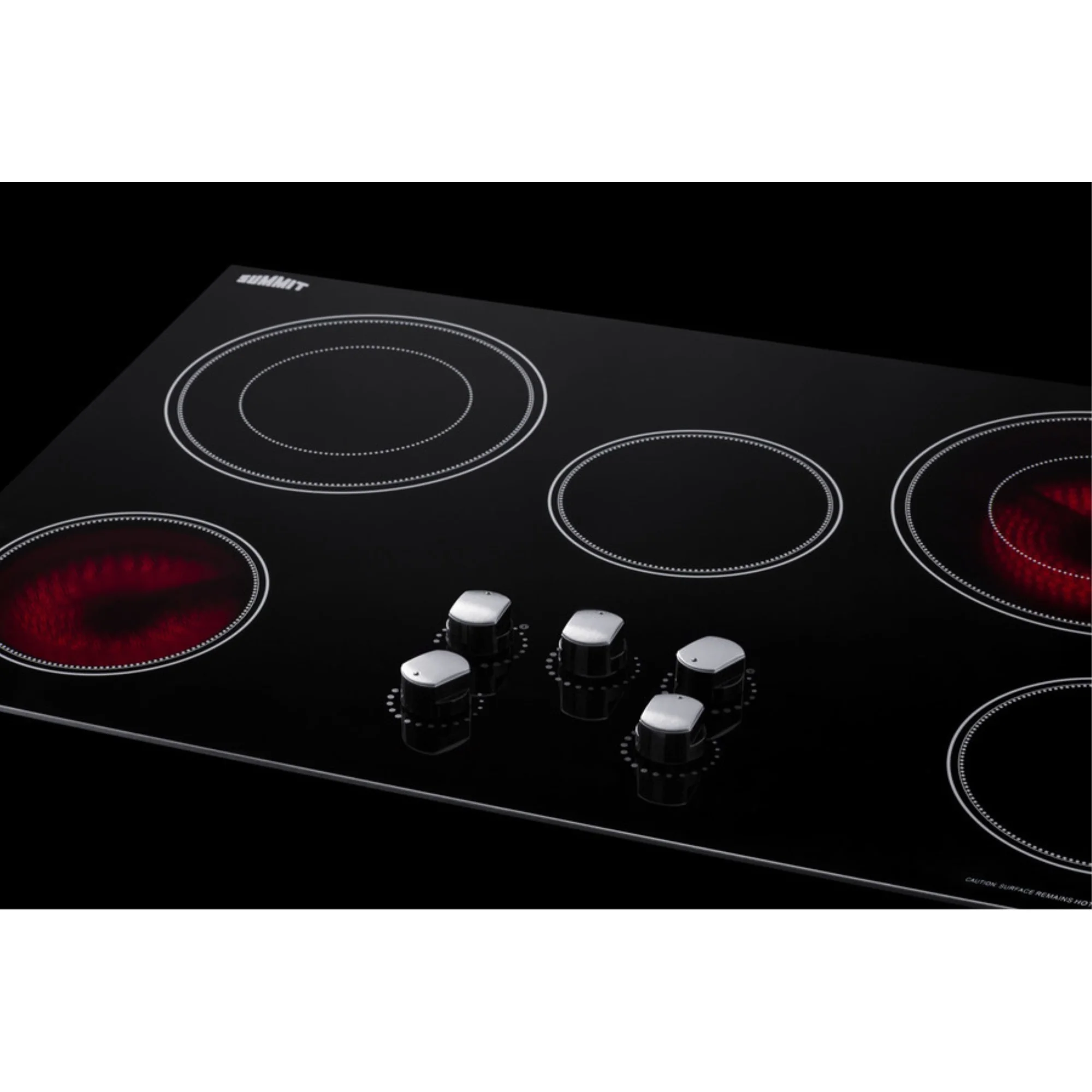 Summit Appliance CR5B36MB 36 in. 208-240V 5-Burner Radiant Cooktop, Black